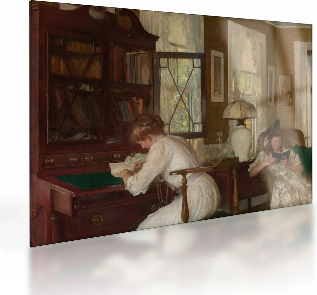 Obraz na szkle - Edmund Tarbell, Josephine and Mercie, reprodukcje (70x50 cm)