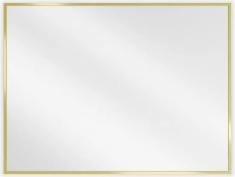 Mexen Loft lustro łazienkowe prostokątne 80 x 60 cm, rama złota szczotkowana - 9852-080-060-000-50