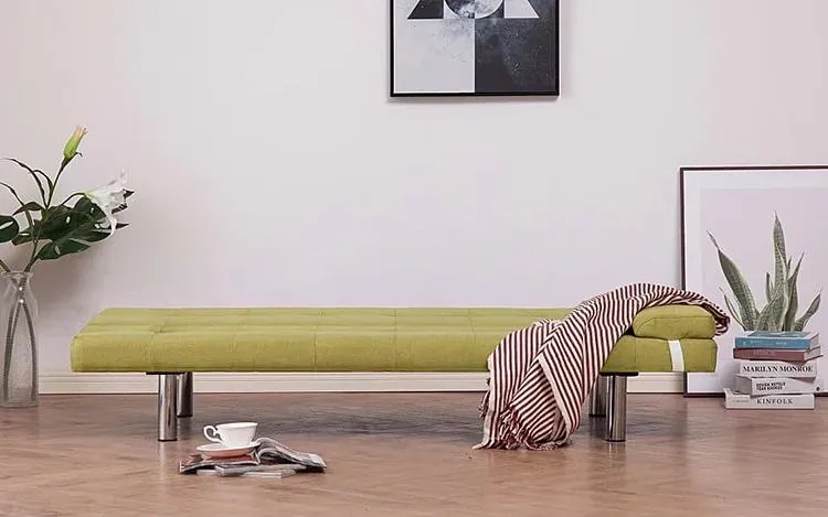 Kanapaz rozkładanym oparciem -zielona C2-P01