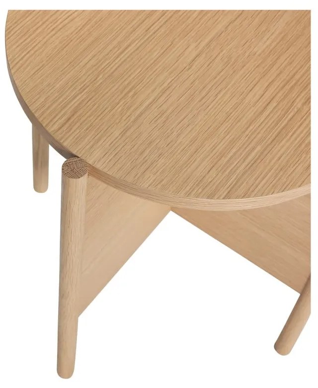 Okrągły stolik w dekorze dębu ø 45 cm Heritage – Hübsch