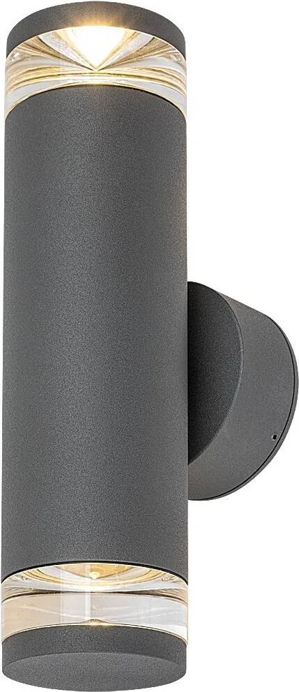 Rabalux 77072 - Zewnętrzny kinkiet TORNIO 2xGU10/10W/230V IP54 antracyt