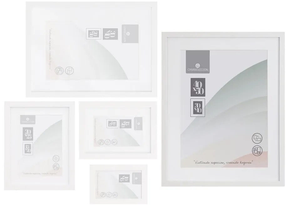 Biała ramka ścienna 42x52 cm Sencillo – Casa Selección