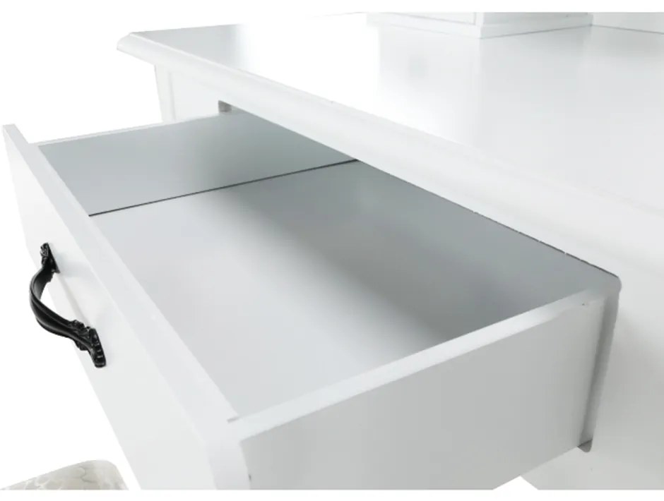 Ozdobny stolik ze stołkiem LINET NEW, biały