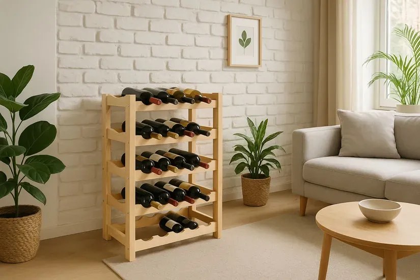Drewniany regał na wino L8-B46
