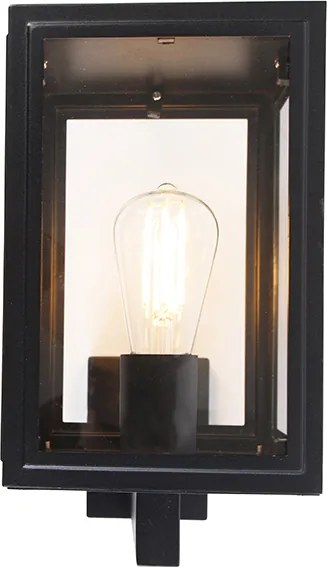 Rustykalna lampa ścienna czarna IP44 - Sutton Up