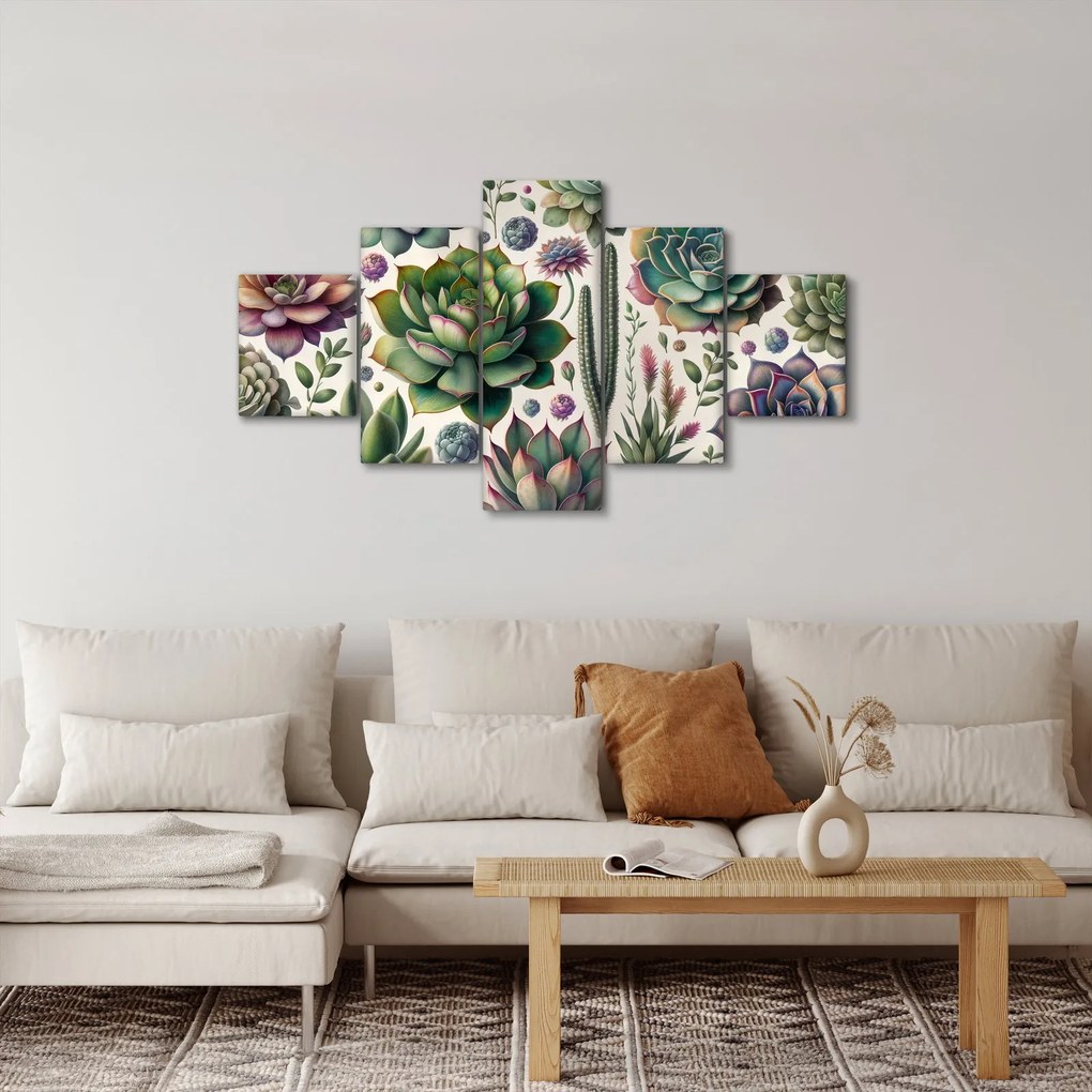 Obraz - Sukulenty (125x70 cm)