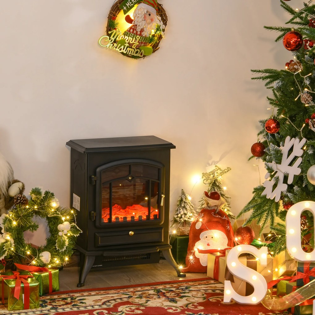 HOMCOM kominek elektryczny piec kominkowy efekt płomienia