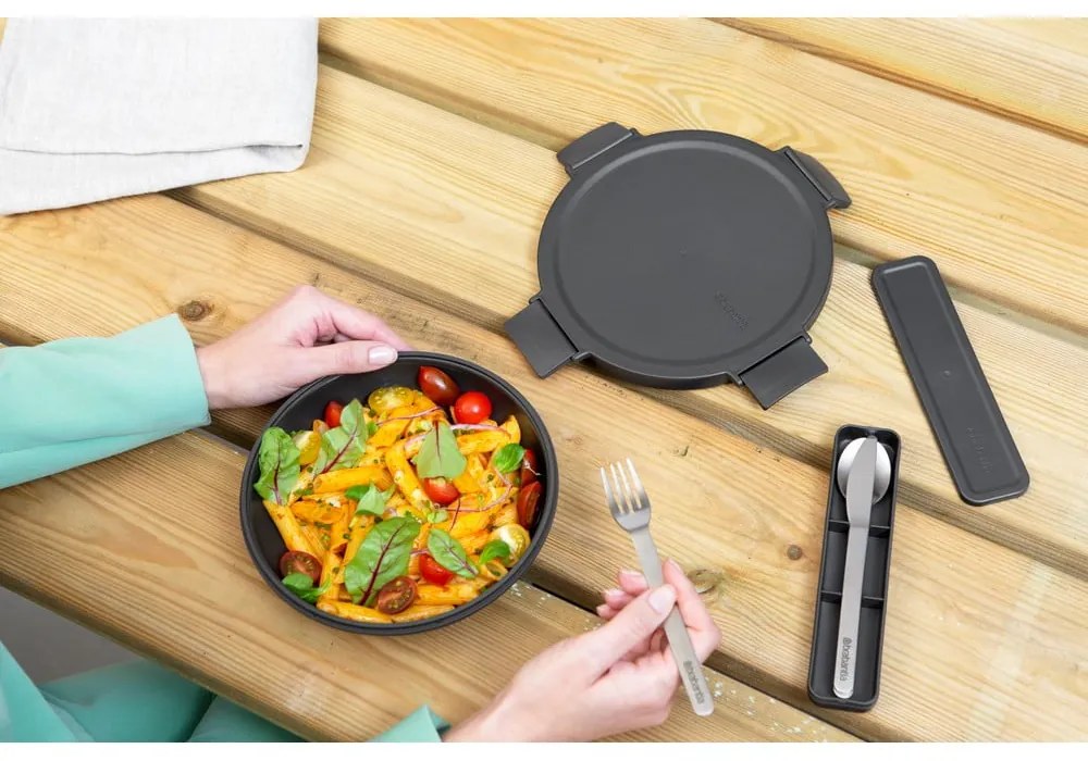 Sztućce podróżne ze stali nierdzewnej w kolorze srebra zestaw 3 szt. Make &amp; Take – Brabantia