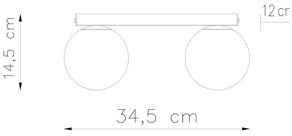 Biała lampa sufitowa ze szklanym kloszem ø 12 cm Umerta – Sollux