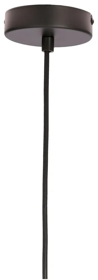 Czarna lampa wisząca ze szklanym kloszem ø 12 cm Moldo – Candellux Lighting