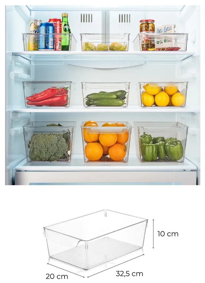 Plastikowy organizer do lodówki 3 szt. – Hermia