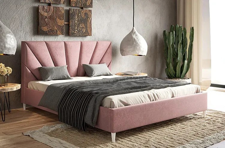 Dwuosobowe łóżko tapicerowane 180x200 Lopa - 36 kolorów