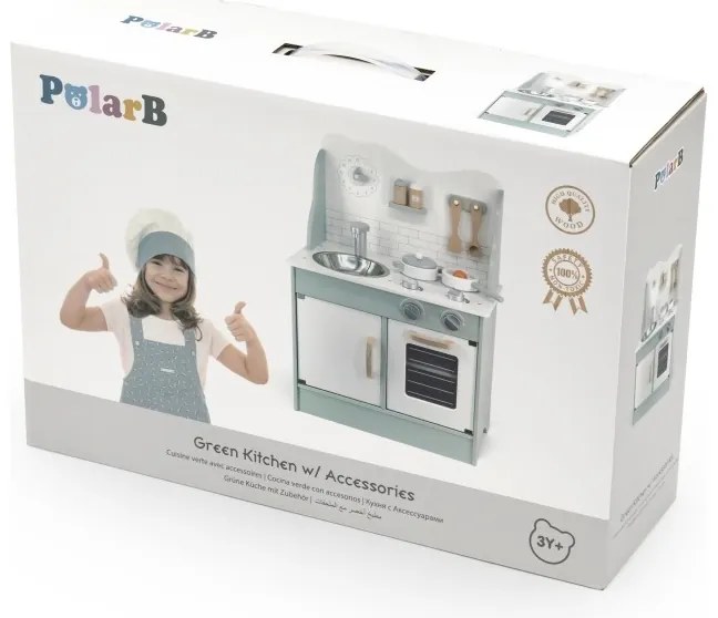 Viga polarb drewniana kuchnia z akcesoriami eco green