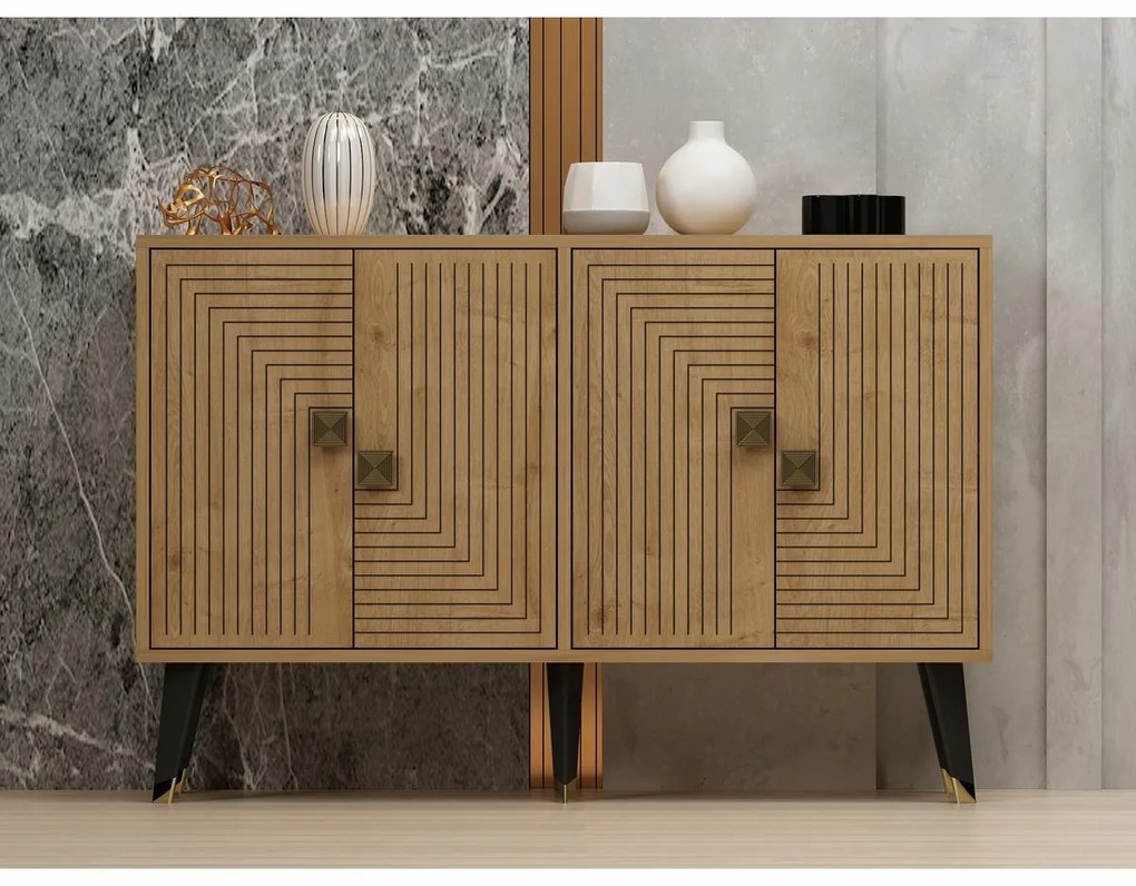 Szafka Ahart Sapphire Oak and Gold