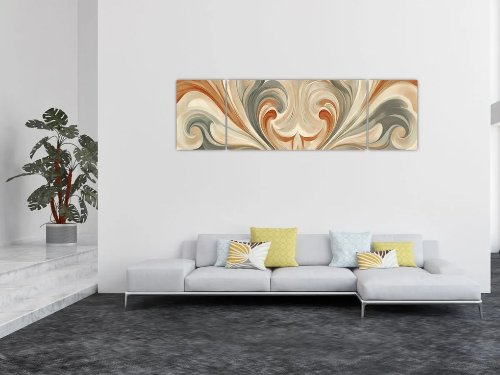 Obraz - Wiry w ziemistych barwach (170x50 cm)