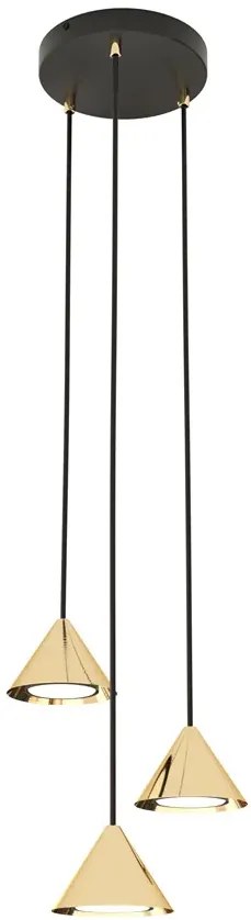 Czarno-złota lampa wisząca nad stół - 6X D129 S5-H34
