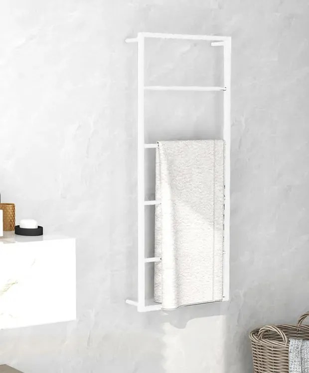 Biały dekoracyjny wieszak na ręczniki Z8-B12