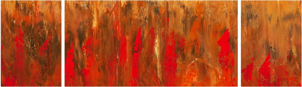 Obraz malowanej abstrakcji (170x50 cm)