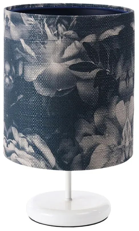 Biało-granatowa lampka nocna w kwiaty - 3X S395 P5-F15