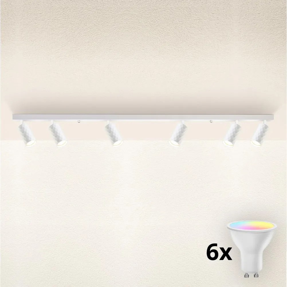 Brilagi - LED RGBW ściemnialna oprawa punktowa SELE DIAMANT 6xGU10/6,5W/230V Wi-Fi biała