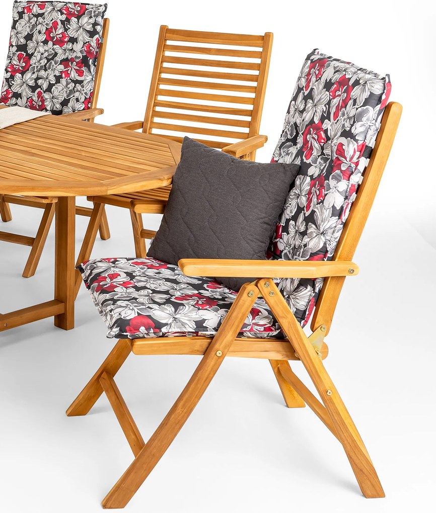 Doppler TAMAN NORFOLK FSC® - ogrodowy fotel z drewna tekowego z regulacją - (N374) TOWAR PO ZWROCIE