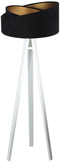 Czarno-biała nowoczesna lampa stojąca trójnóg D0-A54