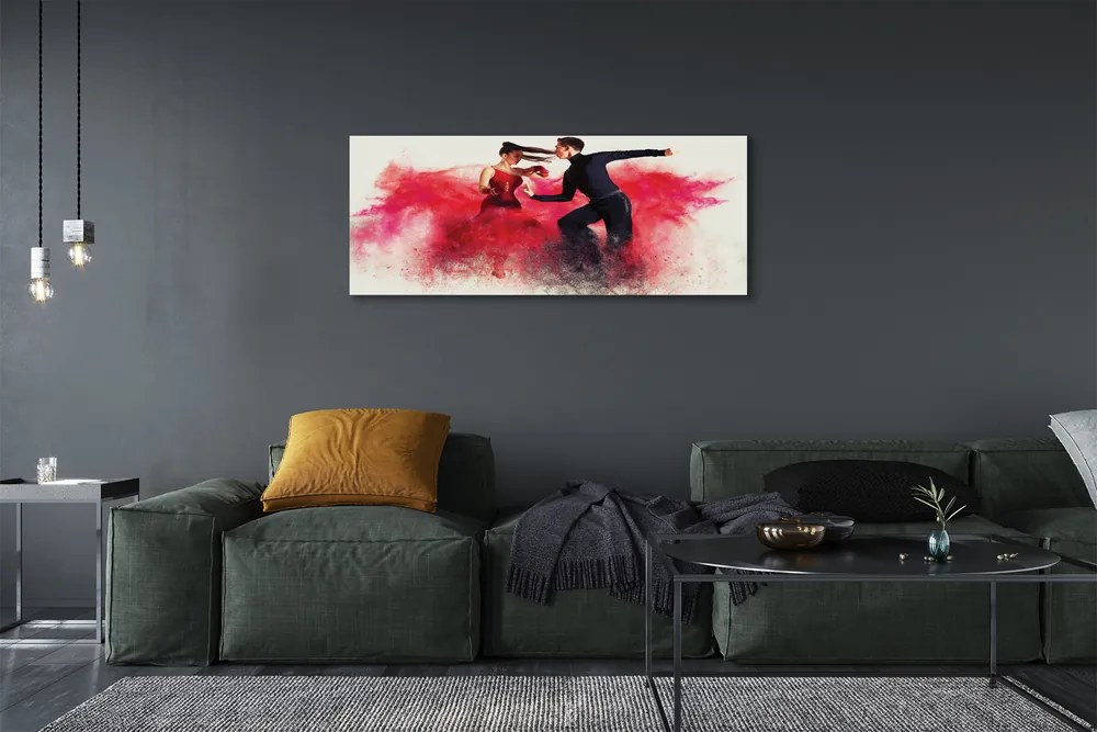 Duży obraz na płótnie Taniec w Czerwonym Dymie