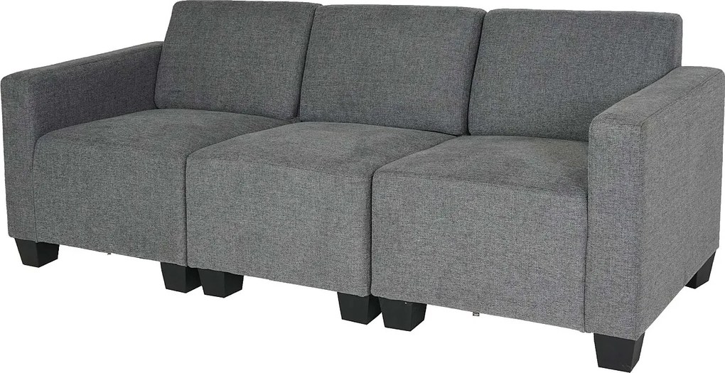 Modułowa sofa 3-osobowa Moncalieri,  szara