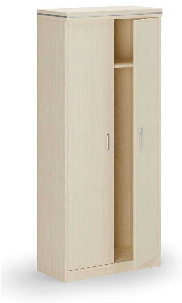 Szafa szatniowa ARRISTO LUX z wysuwanym wieszakiem, 800 x 400 x 1836 mm, brzoza