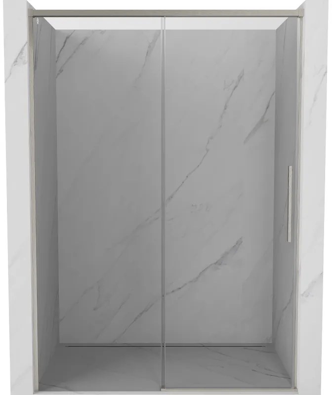 Mexen Rox drzwi prysznicowe rozsuwane 160 cm, transparent, nikiel szczotkowany - 8C2-160-000-97-00