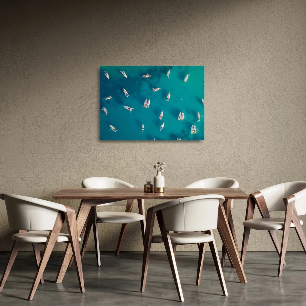 Obraz na szkle - Żaglówki (70x50 cm)