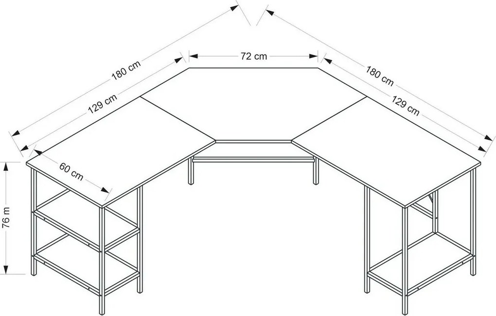 Biurko Power L Black