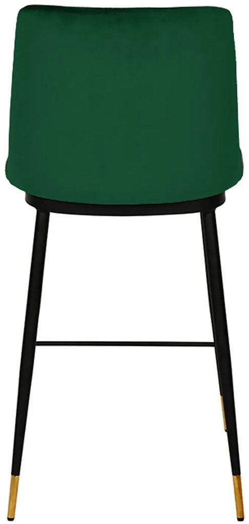 Zielone welurowe krzesło barowe tapicerowane Z6-C98