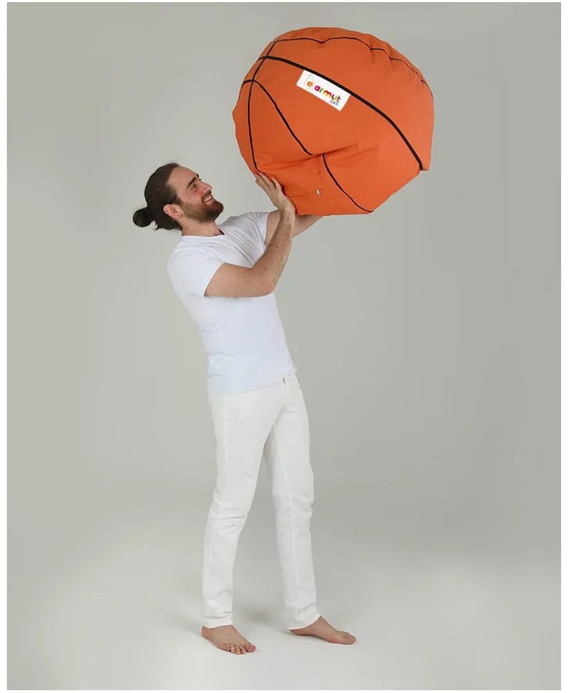 Pomarańczowy dziecięcy worek do siedzenia Basketball – Floriane Garden