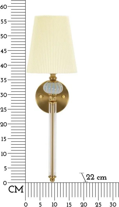 Kinkiet w biało-złotym kolorze Warsaw – Mauro Ferretti