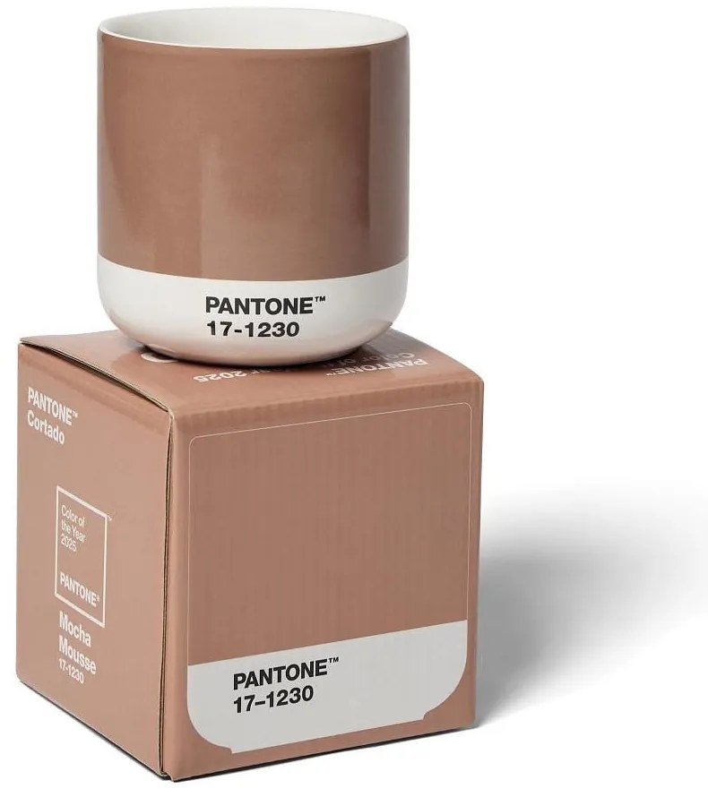 Jasnobrązowy ceramiczny kubek 175 ml Cortado Mocha Mousse 17-1230 – Pantone