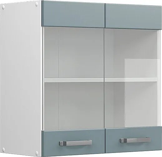 Szklana szafka kuchenna niebiesko-szary 60x31x60 r-line