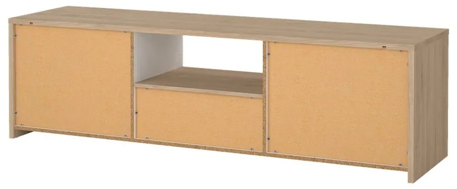 Biało-naturalna szafka pod TV w dekorze dębu 179x52x48 cm Next – Tvilum