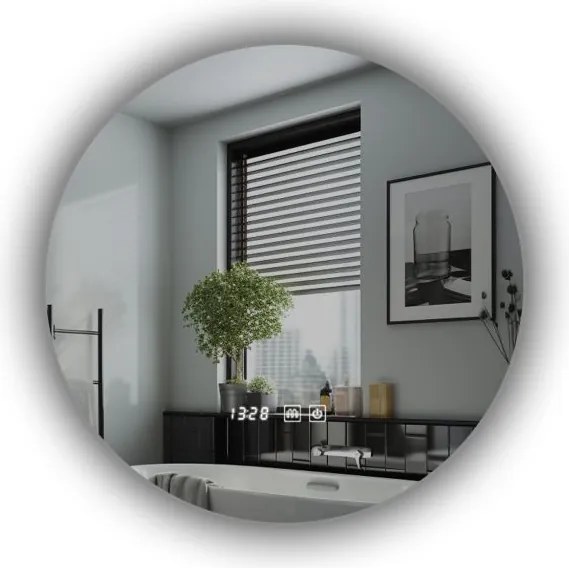 IREDA Lustro łazienkowe z oświetleniem LED, okrągłe, 70 cm