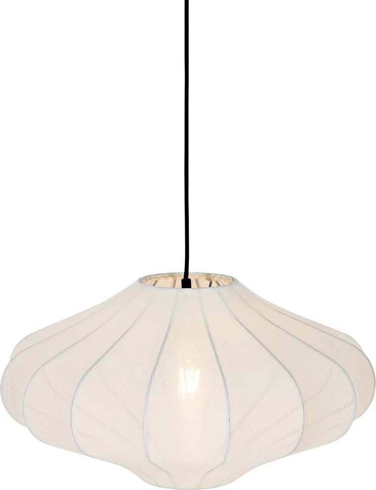 Lampa wisząca Design Biały Jedwab 50 cm - Plu