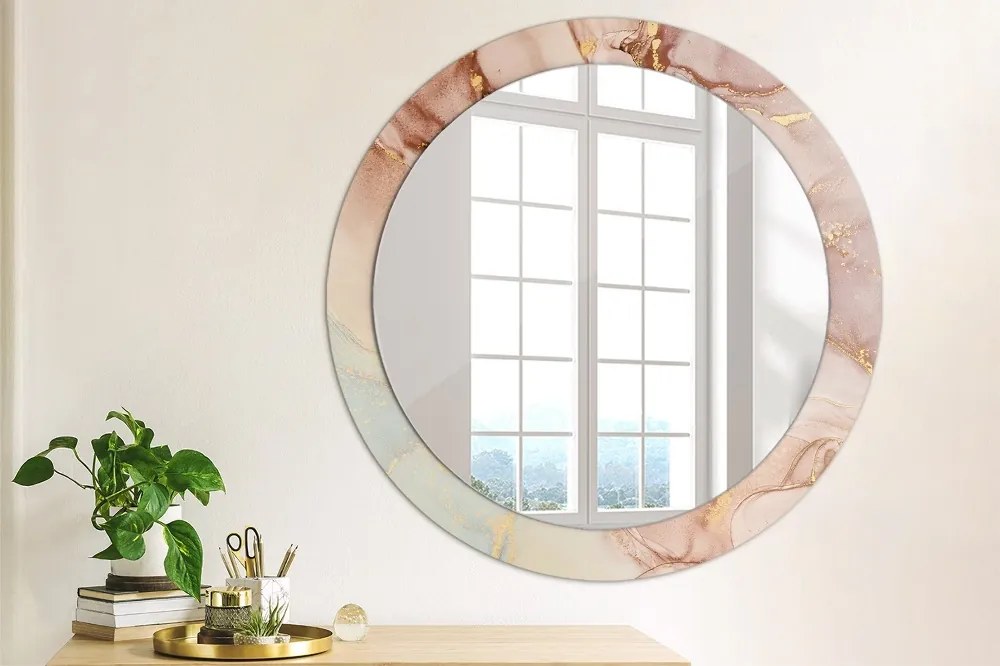 Lustro dekoracyjne okrągłe Abstrakcyjny płyn