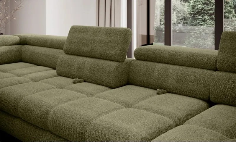 Narożnik EMPOLI XL układzie U z funkcją spania WERSAL