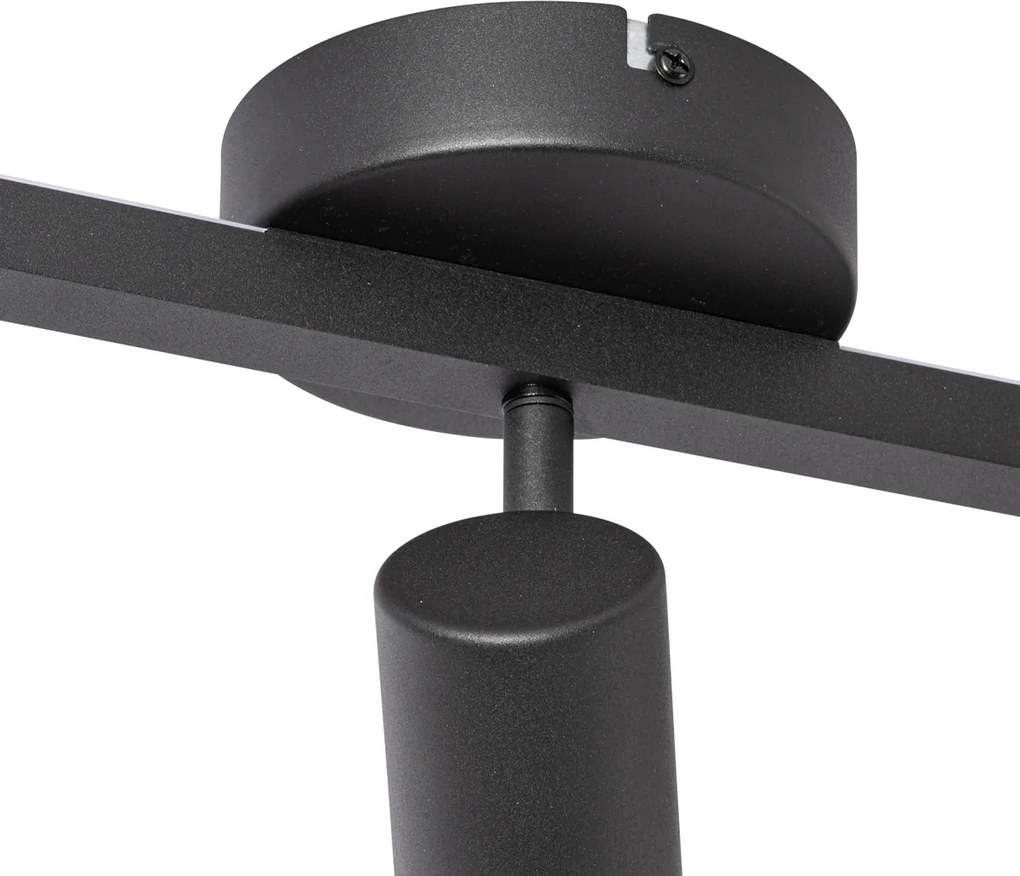 Reflektor sufitowy czarny GU10 50mm 3-źródła światła z podświetleniem - Back Up