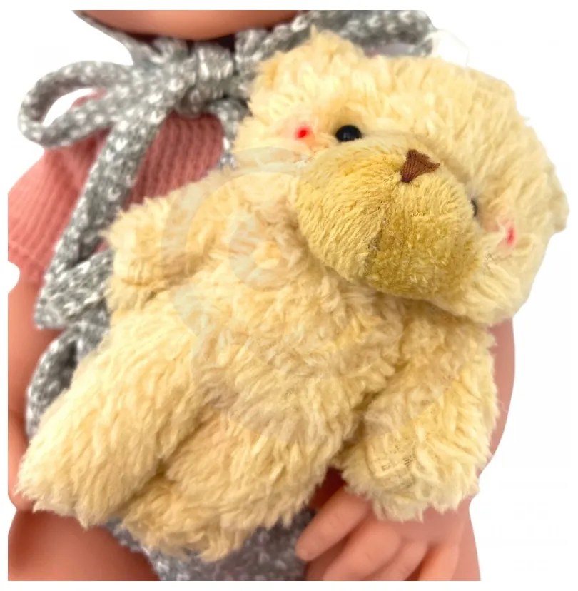 Woopie royal lalka bobas 36 cm w ubranku z misiem akcesoria do karmienia