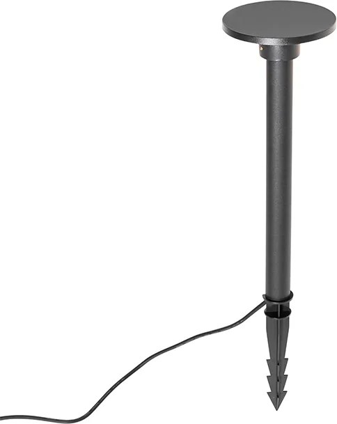 Nowoczesny reflektor na szpikulec czarny w komplecie z diodą LED IP54 - Skyf