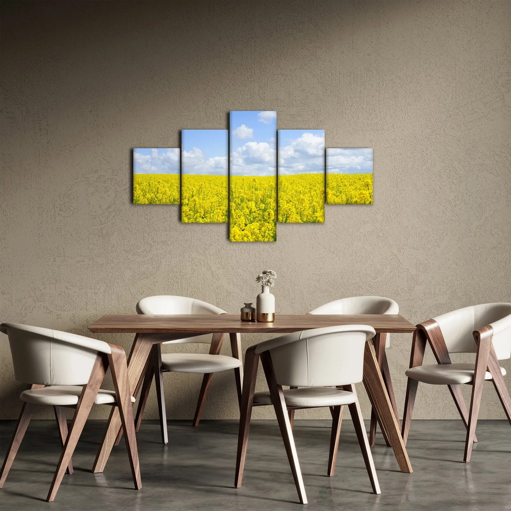 Obraz żółtego pola (125x70 cm)