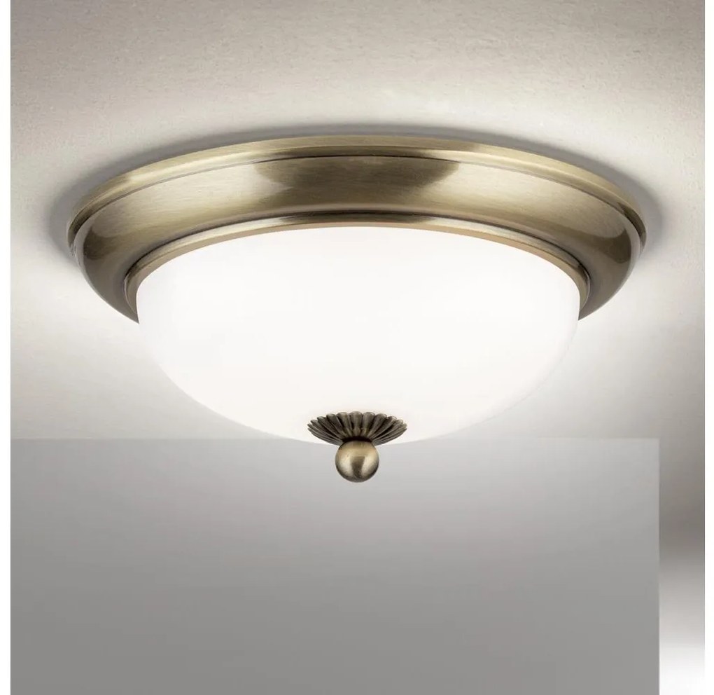 Orion - Oprawa sufitowa EMPIRA 2xE14/40W/230V śr. 26,5 cm brąz