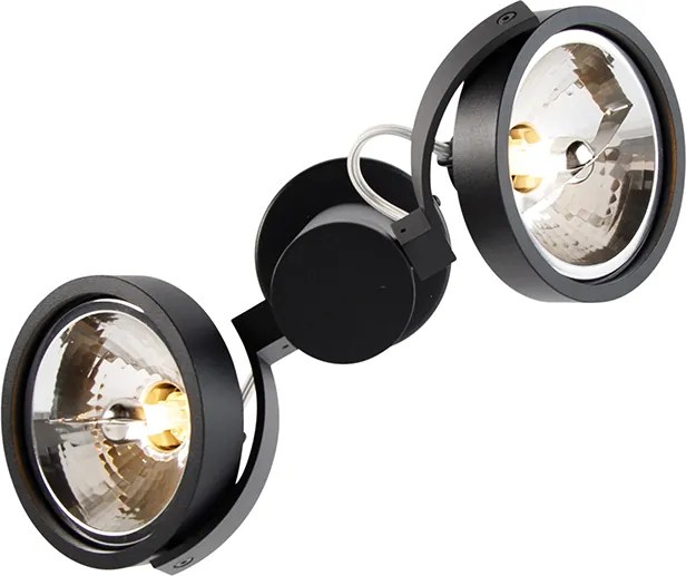 Nowoczesny reflektor czarny regulowany 2-punktowy - Goes