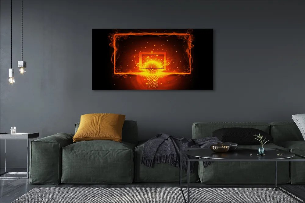 Obraz drukowany na płótnie Dynamiczny Rzut Do Kosza
