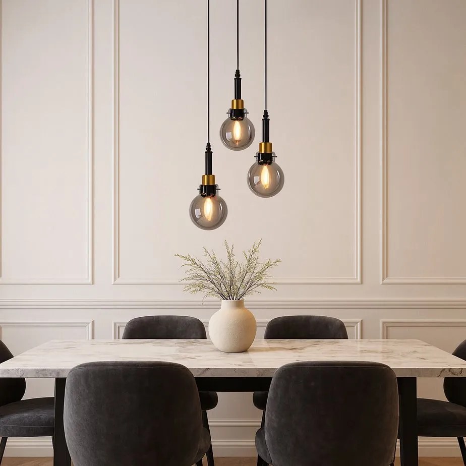 Lampa Wisząca APP1125-3CP Black Gold